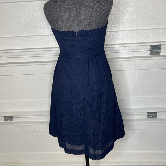 J. Crew Strapless Cotton Dress Built In Bra Pockets Size 4 - Picture 9 of 9